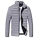 Produktbild Yazidan MäNner BaumwollstäNder ReißVerschluss Warm Winter Dick Mantel Jacke Herren Winddicht Outdoor Sport Dicke Warme Winterjacke Mit Kapuze GefüTtert Baumwolle Dicker Wintermantel(Grau,L)