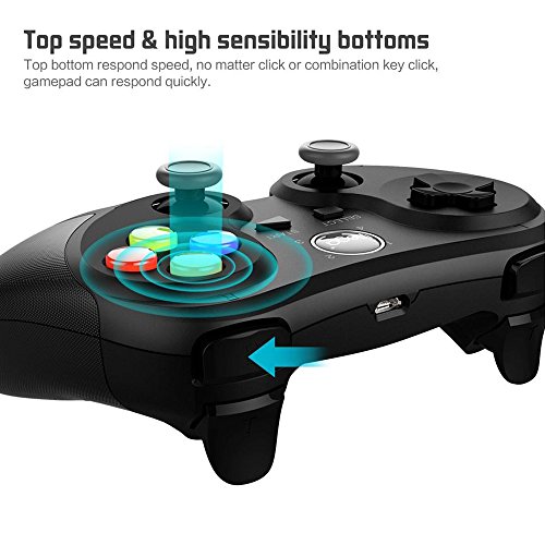 IPega PG-9078 Gamepad inal  mbrico Bluetooth Game Controller con Sensor Hall Holder ajustable para Android   PC   PS3   VR - Negro