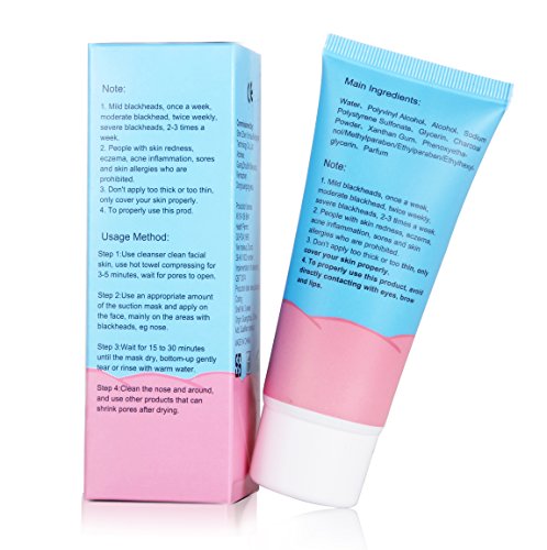 Schwarzen Maske, Gesichtsmasken Schwarz, Black Head Maske, Mitesser Maske Mitesser Entferner Tiefenreinigung Pore Mitesser Entfernen Mitesser Peel Off Maske Akne Maske Reinigungsmaske Reinigungsmaske Mitesser (60ml) - 5