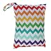 Waterproof Resuable Wet Dry Baby Diaper Bag Organizer Pouch with Dual Zipper Rainbow