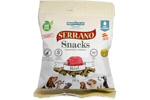 CT-TRONICS MEDITERRANEAN Natural Serrano Snacks para Perros 12X100 GR (Buey)