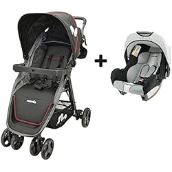 Mycarsit Poussette Combinée 2 en 1, Groupe 0+ (de 0 à 13 kg), Gris
