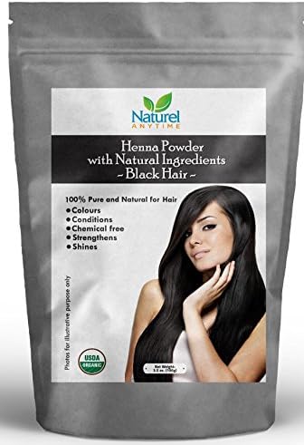 Henna Powder for Black Colour Hair 100% Pure , Strengthens, Shine, Chemical Free, USDA ORGANIC certified