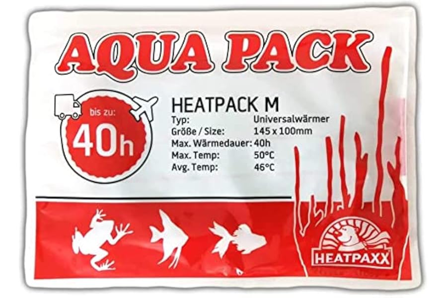 40 Hour Long-Lasting Transport Heat Pack for Animals, Fish, Plants, Insects & Reptiles | 40-Hour Activated Carbon Warmer | Safe Winter Shipping (5pcs)