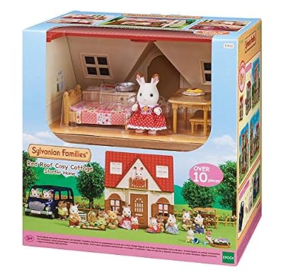 Sylvanian Families Red Roof Cosy Cottage Starter Home, Beige