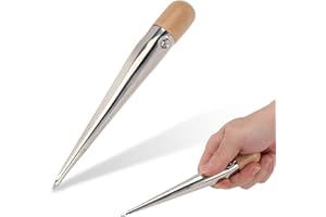 Tissting Spike per Corda Marina con Manico in Legno, Picchetto per Giunzioni Vuote in Acciaio Inossidabile con Impugnatura in Legno di Faggio Strumento Hardware per Barche e Yacht (S)