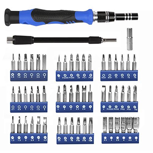 VOXON 60 in 1 Set di Cacciaviti Magnetici, Kit Cacciavite Magnetico di precisione con 56 Punte, Kit di Strumenti Riparazione Elettronica per iPhone, tablet iPad, MacBook, PC, Smartphone e Altri Dispositivi