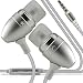 Produktbild N4U Online - Blackberry Passport Premium Qualität in Ohr Stöpsel Stereo Freisprechanlage Kopfhörer Headset mit eingebautem Mikrofon & AN-AUS Knopf - Silber