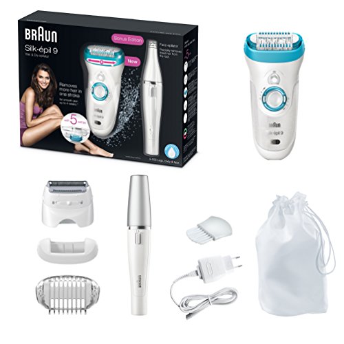 Braun Silk-épil 9 kabelloser Epilierer 9-558, 5-teilig, mit Gesichtsepilierer - 4