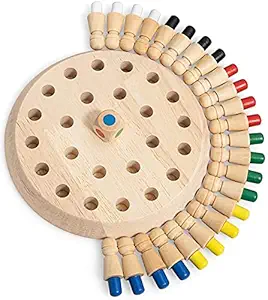 SHINETOY Matching Games, Wooden Memory Match Stick Chess Game,BLOWEST Colorful Memory Chess, Funny Block Board Game, Early Educational Toy, Brain Trainig Games for Boys and Girls Age 3 and Up