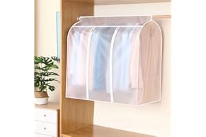 WUYUE HUA Housse de rangement étanche à fermeture éclair 3D pour vêtements - Pour ranger les vêtements - Pour vêtements - Sac à poussière à suspendre