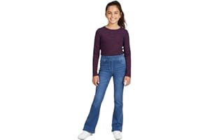 A2Z 4 Kids Girls Denim Jeans Comfort Stretch Jeggings Bell Bottom Flared Pants Lightweight Trousers Trendy Fashion Summer Jeans for Children Age 5-14 Years