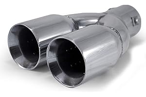 CARJOY Universel Double Embout D'echappement Acier Inoxydable chrome