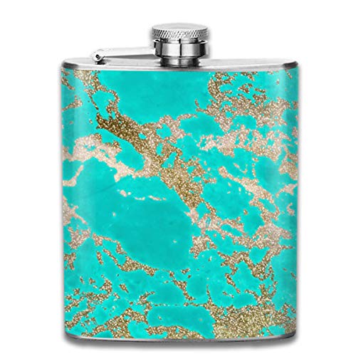 Multi Colored Guitar 7 Oz Printed Stainless Steel Hip Flask For Drinking Liquor E.g Whiskey Vodka Rust Great Gift Rum Scotch