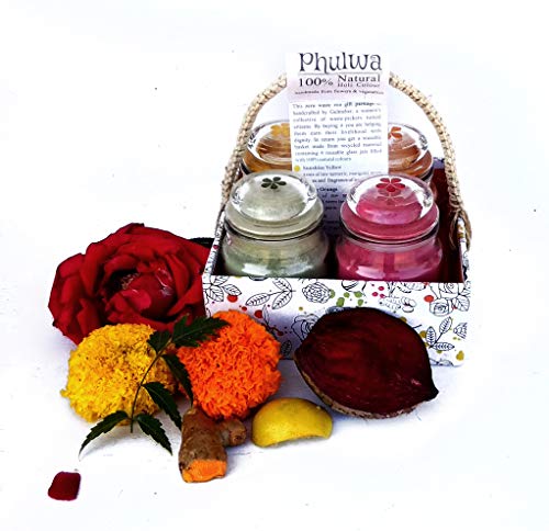 Gulmeher 100% Natural Holi Color Gift Basket (4x50grms)