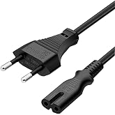MilnoTech 1M G&uuml;&ccedil; Kablosu, Euro G&uuml;&ccedil; Kablosu Fiş Şekil 8 G&uuml;&ccedil; Kablosu Samsung Philips LG Sony TV, PS4, PS5, Xbox, PC Monit&ouml;r, DV