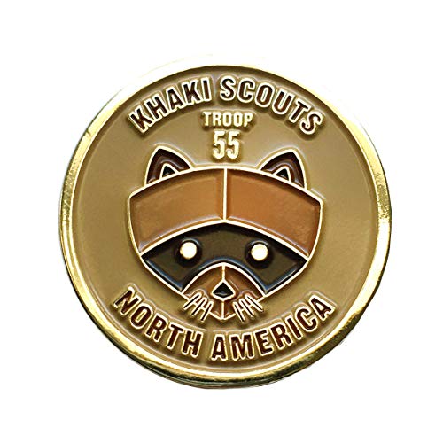 Kaki Scouts badge – 2,5 cm de large Épinglette en émail noir
