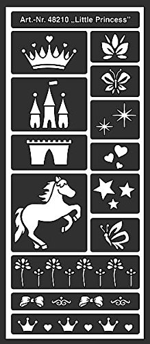 Motiv-Schablone Prinzessin, Silikonschablone, Schablone selbstklebend, Schablone Mädchen