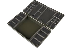 Snowchecking HZ-03 Coffre-fort pour matériel de pêche à la carpe avec 10 broches, séparateurs et couvercle à loquet magnétique