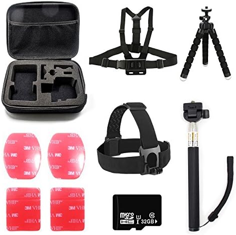 homkm Accessories Bundle kit for GoPro Hero 4 3+ 3 2 1 camera and Sj4000/Sj5000 Sport camera in Swimming Rowing Skiing Climbing Bike and Other Outdoor Sports (Small)