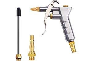 PROFIWOAB Air Blow Gun with Soft Air Flow Nozzle, Air Compressor Accessory Tools Air Blowing Nozzle Gun, Pneumatic Dust Blowing Gun for Car Engine, Computer, Precise Instrument