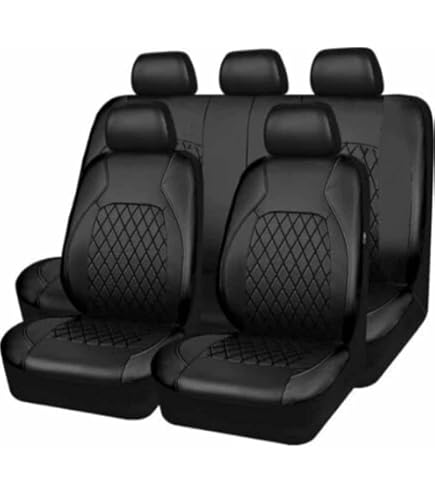 Fundas De Asiento KYhats Para Mercedes Clase C W203 - Full Set Impermeable De Cuero, Delanteros Y Traseros