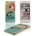 Produktbild Kristall Klar Schwer Hart PC Transparent PC Fließend Flüssigkeit Funkeln Pulver ( Blau ) Schutzhülle Hülle Case Cover für iPhone 6S / iPhone 6 4.7 Zoll, Karikatur Stil Schön Meerjungfrau Ariel Bild Malerei