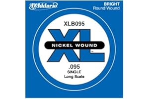 D'Addario XLB095 .095 Long Scale Nickel Wound Single String for Bass Guitar