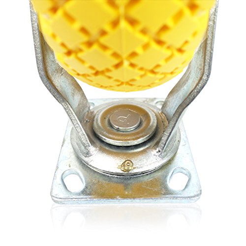 4-teiliges HSM PU Vollgummi Lenkrollen und Bockrollen Set 3.00-4 Transportrollen pannensicher Schwerlastrollen Ø 260 mm - 6