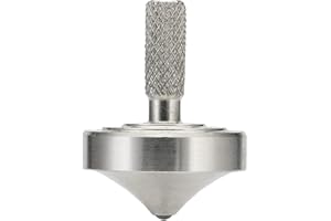 LOQATIDIS Mini toupie en métal, Kill Time, réduit Le Stress, Jouets TDAH, équilibre Parfait, précision usinée CNC à partir d'un Bloc Solide d'acier Inoxydable 304 (Argent Style 3)