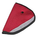 FISHBERG Car Child Safety Cover Harness Strap Adjuster Pad Kids Seat Belt Seatbelt Clip (Red)