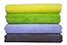 HEMITO Ultra Premium Super Absorbent Extra Thick Multipurpose Microfibre Cloth for Car Cleaning, Kitchen, Bike, laptop, LED TV, Mirrors, Office, Hotels, Bathrooms, Furniture and many more. Microfiber cloths - Set of 4 Pcs, Multicolor, (40 x 40 CM), 360 GSM, Made in USA RS.399.00