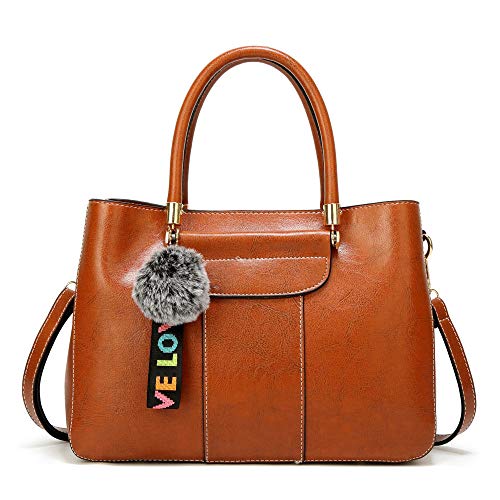 Preisvergleich Produktbild LAIDAYE Taschen Damen-vielseitige Umhängetasche-stilvolle Persönlichkeits-Handtasche Einfache Umhängetasche Weinlese-Einkaufstasche,Brown-32 * 12 * 23cm