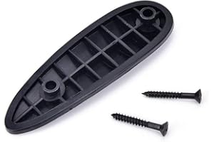 XFC-Pads, 1 Juego plástico Durable Antideslizante Slip Acanalado Recoil Pad con Tornillos Culata del Arma Suaves del Amortiguador de Empuje Pad Accesorios de Caza (Color : Negro)