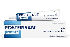 Posterisan protect Rektalsalbe mit Hautschutzkomplex: Salbe mit Applikator zur Linderung von Hämorrhoiden-Beschwerden und Schutz vor Reizungen, 50 g