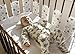 Hippychick Bumpsters Cot Bar Bumpers, Star Design - Large, Grey