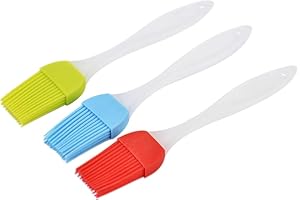 Topke Pinceau de Cuisine en Silicone Pinceaux Pâtisserie Résistant Haute Température, Pinceau Pâtissier Parfait pour Barbecue, Gâteaux, Cuisson, Baking Cooking, Couleur Aléatoire (1pcs) VONKY