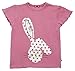 Piccalilly Organic Cotton Pink Girls Bunny Applique T-Shirt