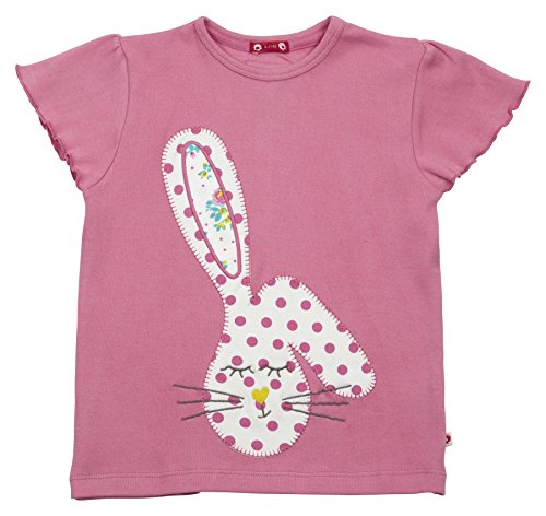 Piccalilly Organic Cotton Pink Girls Bunny Applique T-Shirt
