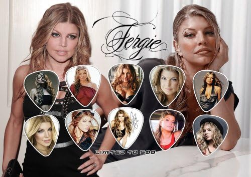 Fergie Signed Autograph Guitar Pick Display (Limited to 500 Prints)