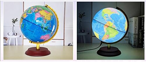 Magnetic Levitation Illuminated World Globe,2 in 1 Globe Earth and Constellations Built in LED for Illuminated Night View, Educational World Globe for Gift 25CM