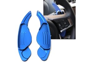 ontto Alu Alloy Car Steering Wheel Shift Paddle Shifter Extension fit for Land Rover Discovery Range Rover Sport Evoque Velar J-aguar XE XEL XF XFL F-Pace F-Type Accessories Gear Shift Paddle Blue