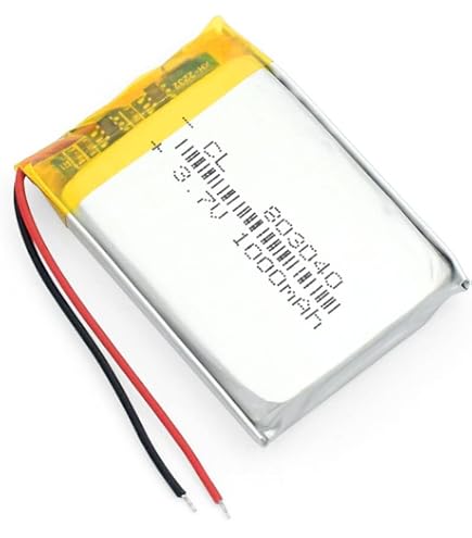 EFASO Batteria Li-Po 3,7 V 530 MAh 503035 – Ricaricabile Con Protezione Sovratensione, Connettore JST 1.25, Per GPS, Luci LED, Fai-da-te
