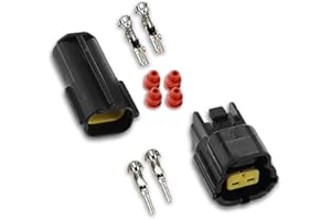 LE PALAIS DU BRICBRAC Kit Connecteur électrique 1/2/3/./16 Voies- 12V étanche- Automobile Moto Bateau (2 Voies)