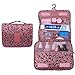 Shopper Joy Hanging Toiletry Bag Cosmetics Organizer Storage Bag for Travel Overnight Camping - Leopard