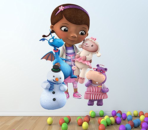 DOC MCSTUFFINS FULL COLOUR WALL STICKER - GIRLS BOYS DISNEY BEDROOM C281 Size: Large