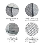 moustikit – Fliegengitter Vorhang für Tür Komfort Farbe – Höhe inkl. Träger; zuschneidbar – bis 230 cm Breite inkl. Träger; zuschneidbar – bis 130 cm grau - 2