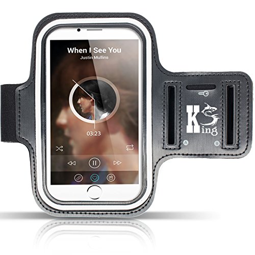 Sportarmband (4,7 - 5,2 Zoll), Kingshark Sportarmband Handyhülle universell passend für iphone 7 6 6s / Hauwei Honor 7 5C Nova / Samsung J5 / Samsung A5 2016 /HTC 10 / Lumia 650 950 / Sony Xperia X Compact E5 / Nexus 5X / Google Pixel usw.