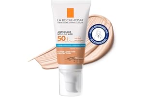 La Roche-Posay, Anthelios UVmune 400, Crème Solaire Hydratante Teintée, SPF50+, Très Haute Protection UVA et UVB, Convient aux Peaux Sensibles, Résiste à l'Eau, Avec Parfum, 50 ml