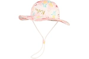 EOZY Chapeau Bob Coton Naissance Bébé Fille Garçon Solaire Anti-UV UPF50+ Casquette Pliable Été Cartoon Animal Mignon Voyage Outdoor